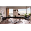 Стол обеденный SIGNAL INFINITY Ceramic Azario black черный/черный мат 160-240/95